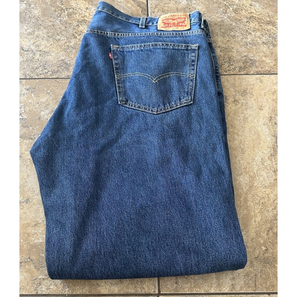 Levis 550 Jeans Mens 46x30 Blue Relaxed Fit Dark Wash Denim Fit 48X31